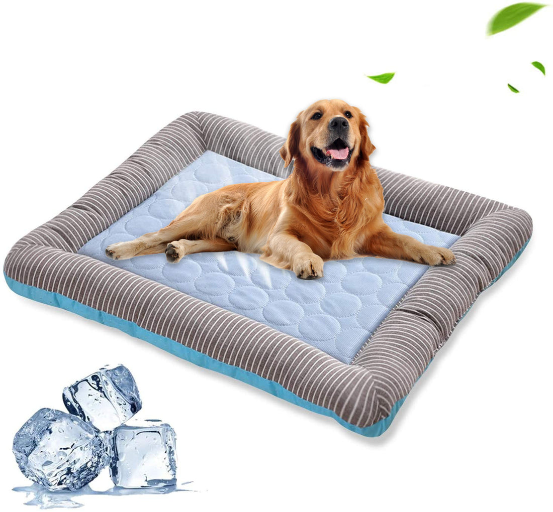 Cooling Pet Bed Mat for Dogs & Cats – Ice Silk Summer Blanket, Soft, Washable, Breathable, Non-Slip