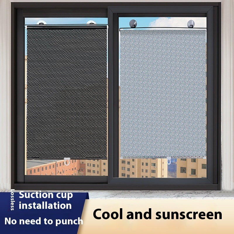 Punch-Free Household Window Sun Shade – Heat-Blocking PVC Shutter for Balcony, Car, or Home – Easy Install with Suction Cups